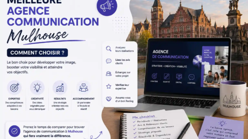 meilleure agence de communication à Mulhouse, avec les principaux critères de sélection : expertise, créativité, stratégie, accompagnement et résultats.