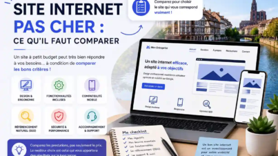 création de site internet pas cher : design, fonctionnalités, référencement naturel (SEO), compatibilité mobile, sécurité et accompagnement.