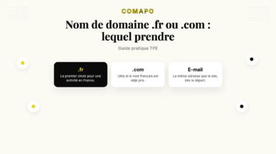 Nom de domaine .fr ou .com : lequel prendre, guide pratique TPE