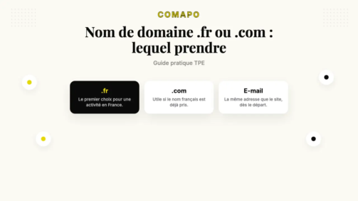 Nom de domaine .fr ou .com : lequel prendre, guide pratique TPE